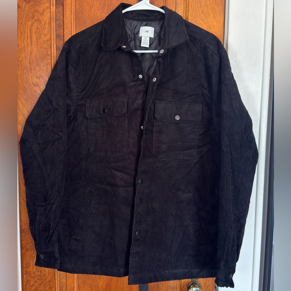 H&M Men's Thick Black Corduroy Jacket